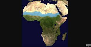 Vue satellite de l’Afrique avec la bande sahélienne surlignée en bleu